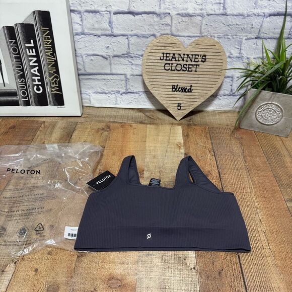 Peloton Seamless Square Neck Sports Bra Size XL 2XL, Gray, Low Impact NWT - Picture 2 of 10